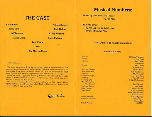 1977 Mee Ow Show  North By Northwestern Arts Alliance February 24 25 26 27 McCormick Auditorium Norris Center