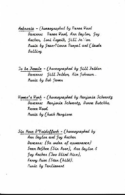 1977 1978 1979  NU Dance Company Arts Alliance McCormick Auditorium Norris Center