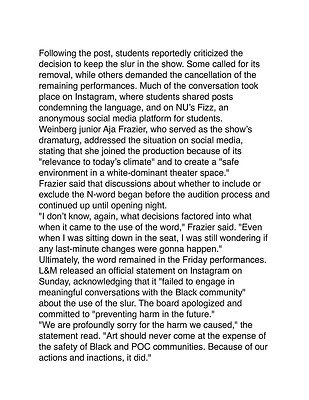 broadwayworld002.com article Northwestern Cancels ASSASSINS Mid-Run Amid Backlash Over Racial Slur