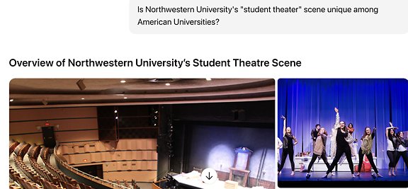 b. NU Student Theater is UNIQUE in the U.S.! b. NU Student Theater is UNIQUE in the U.S.!