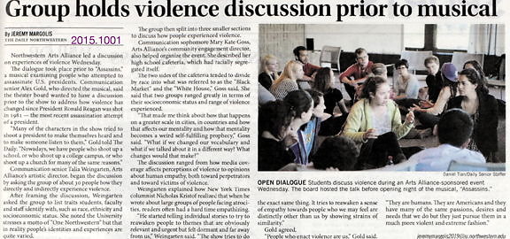 2015.1001 ASSASINS PRODUCTION HOLDS DISCUSSION 2015.1001 ASSASINS PRODUCTION HOLDS DISCUSSION