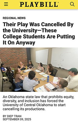 2. Their Play Was Cancelled by the University - These College Students Are Putting It On Anyway